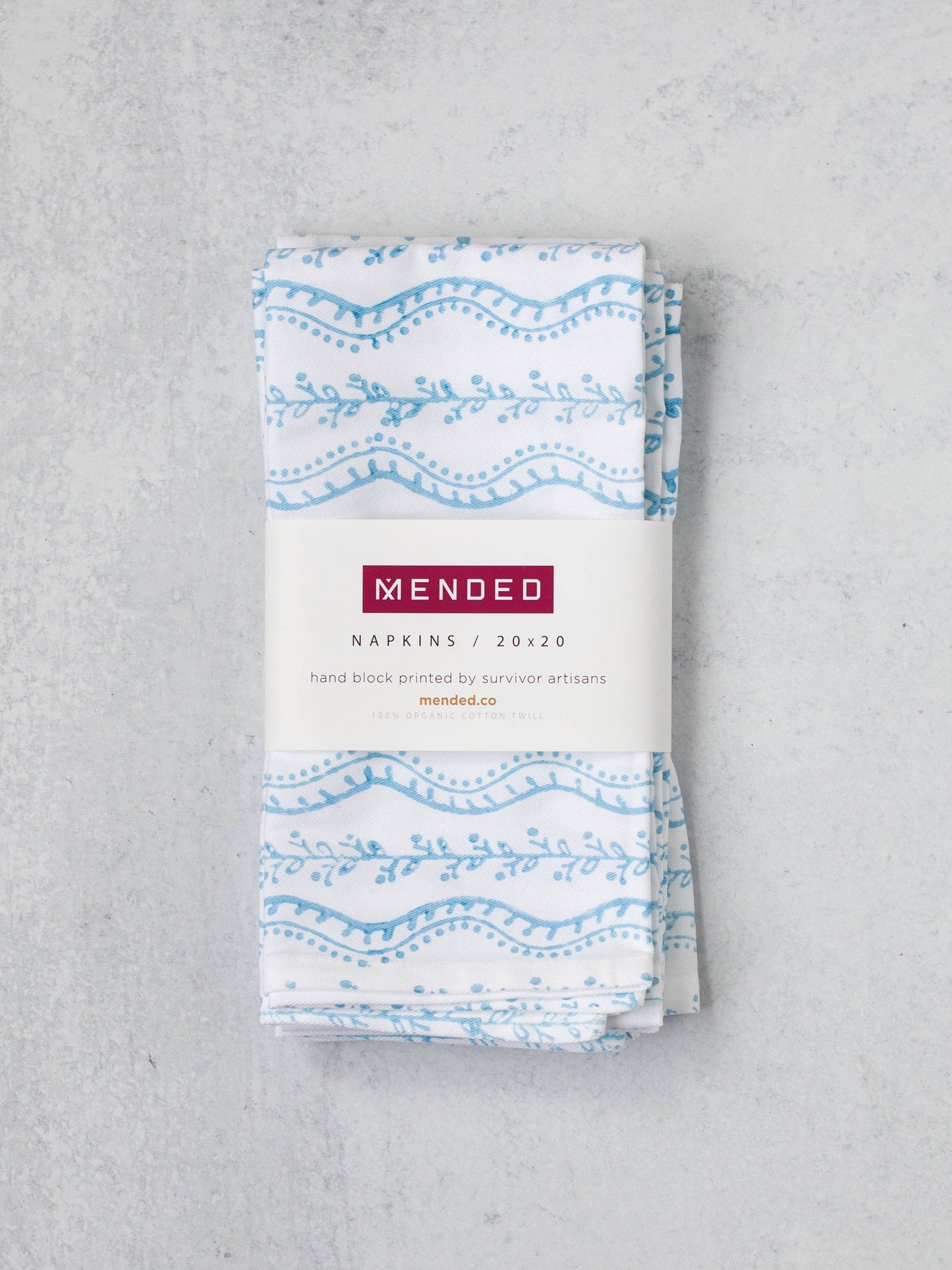Organic Napkins (set of 4) - Abigail, Uniform Blue by Mended