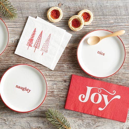 Angle - Face to Face Holiday Appetizer Plates - Set of 4
