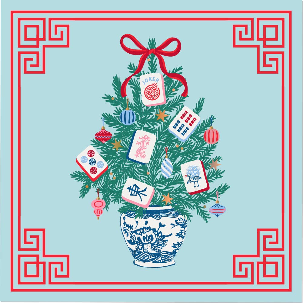 Cocktail Napkins | Mahj Topiary - Holiday