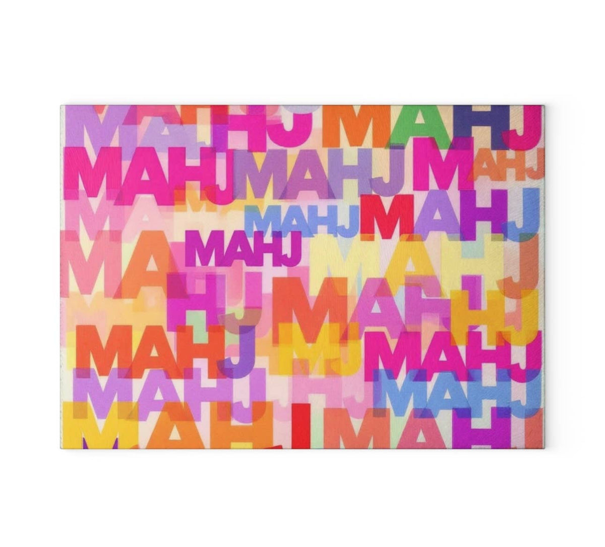 Colorful Mahjong Art Cutting Board Charcuterie