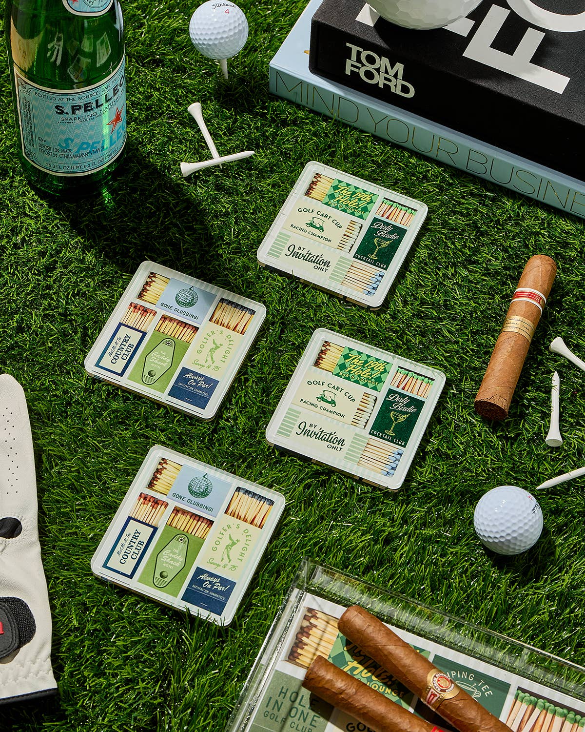 Tart By Taylor - Golf Matchbook Coasters: Boxed Set of 4