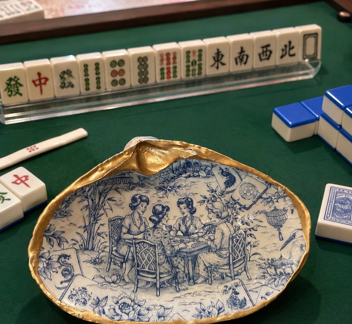 Jewlery shell dish Mahjong Dice Dish -