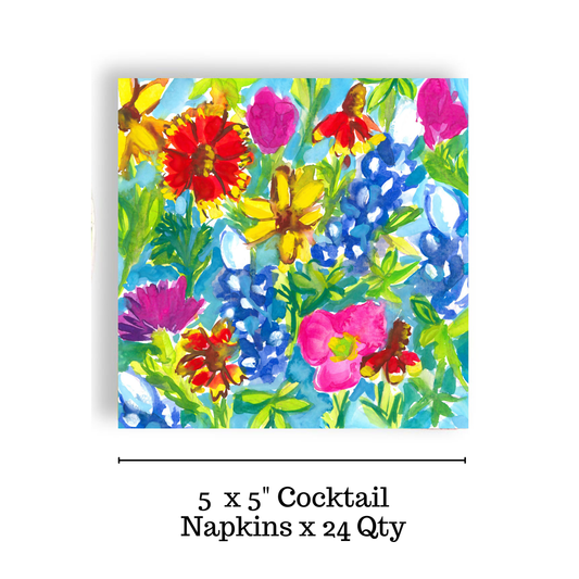 Wild About Wildflowers 24ct Cocktail Napkin Separates (3ply)
