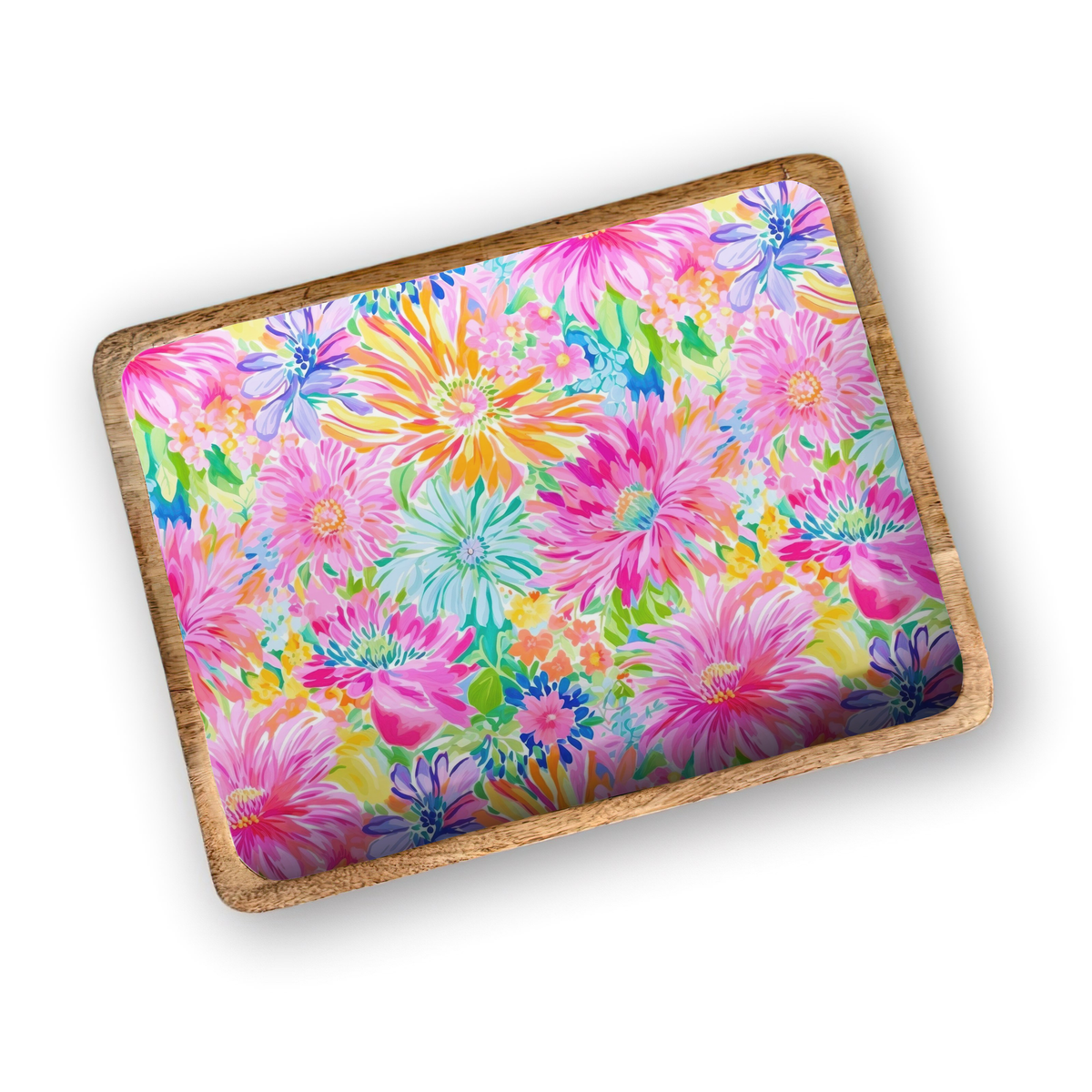 Floral 13'X17" Decorative Tray Item