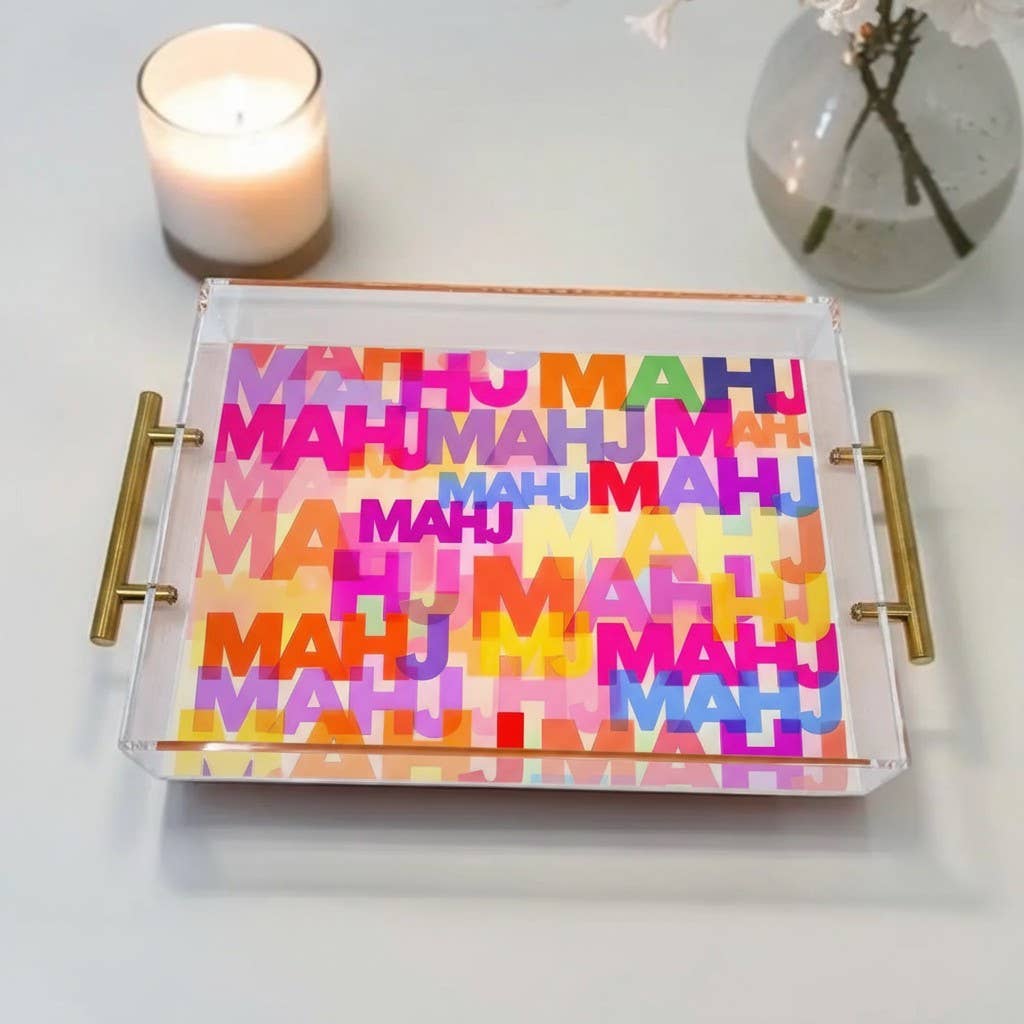 Mahjong Mahj Art Acrylic Tray