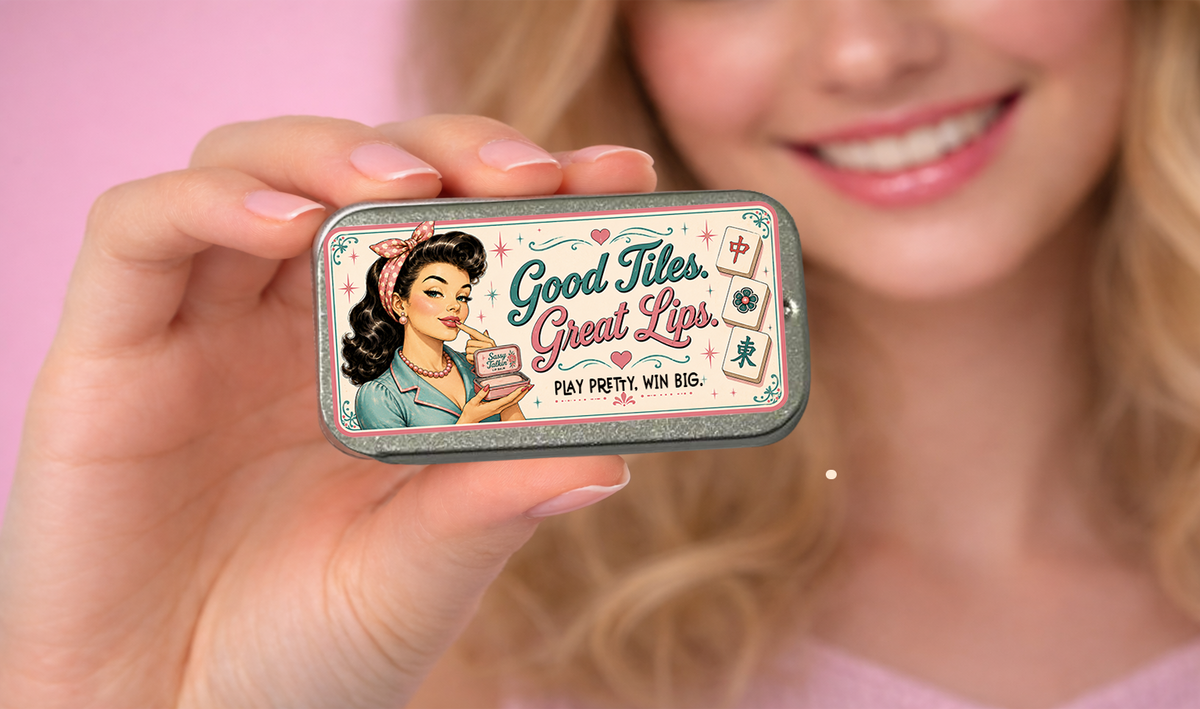 Sassy Talkin - Mahjong, Lip Balm, Good Tiles Great Lips: Peppermint