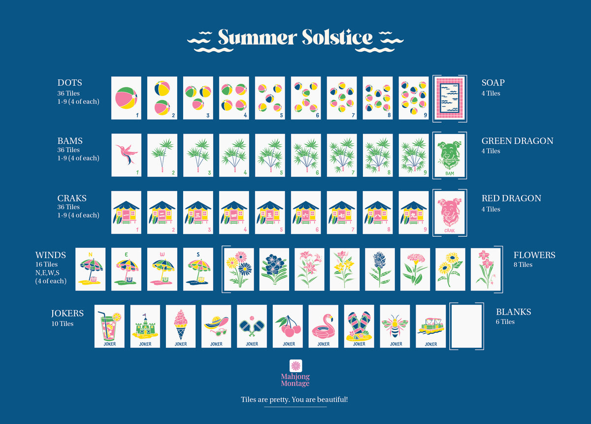 Summer Solstice Mahjong Tiles