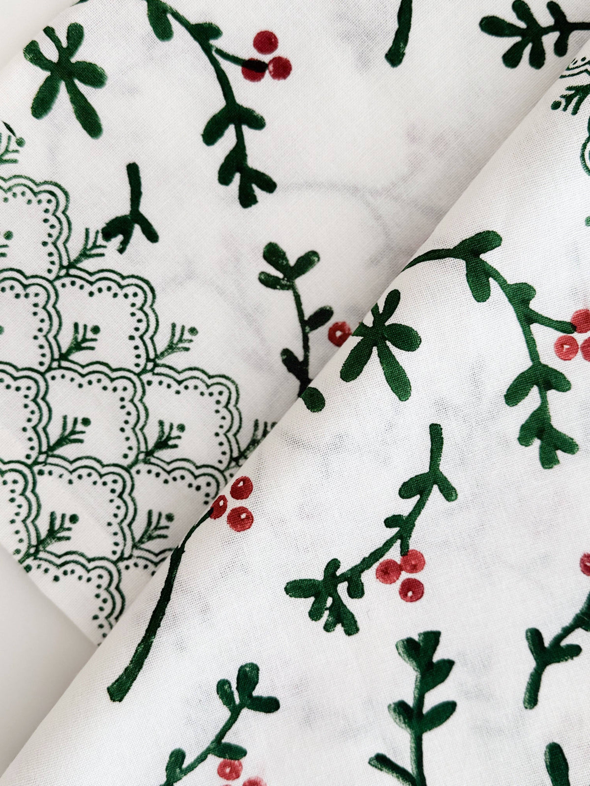 Table Runner - Winterberry, Evergreen & Red