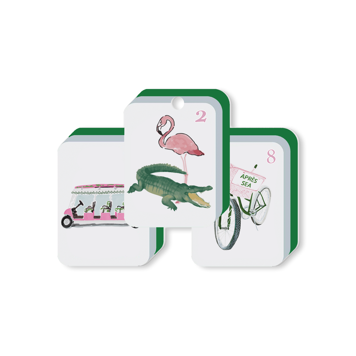 Toss Designs - Ornament- Mahjong Florida