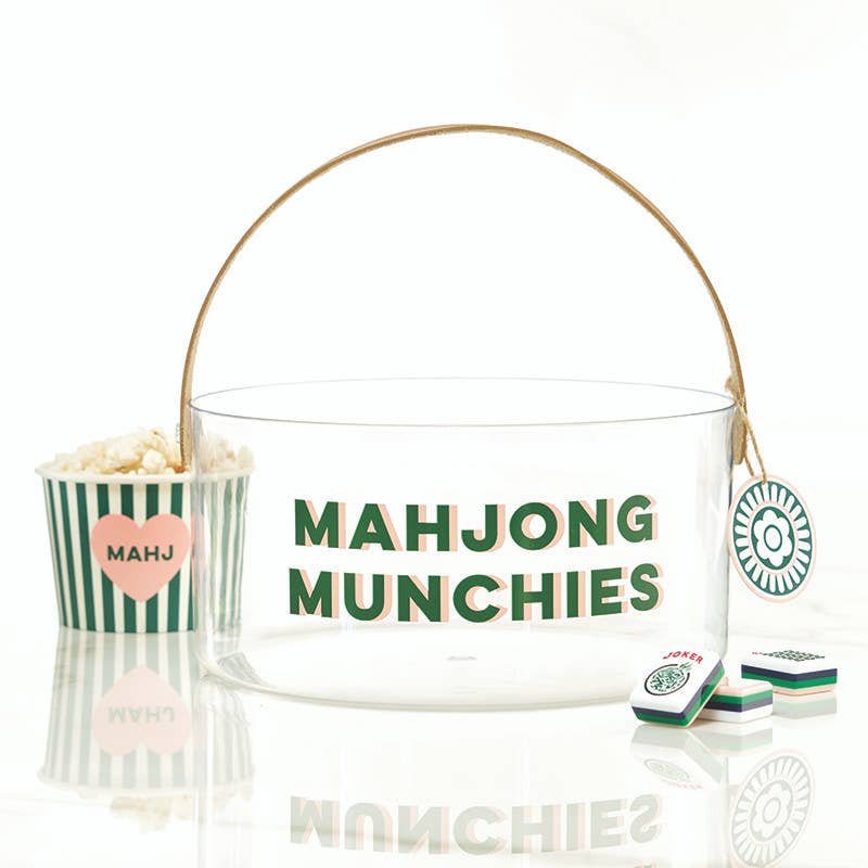 Paper Treat Cups - Mahj: Tube Packaging: 3.75" Dia x 6.75" H , Paper Cup: 9 oz 2.75" H