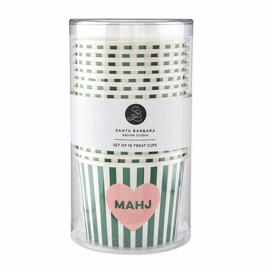 Paper Treat Cups - Mahj: Tube Packaging: 3.75" Dia x 6.75" H , Paper Cup: 9 oz 2.75" H