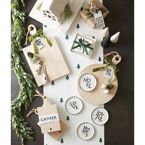Angle - Holiday Appetizer Plates - Joyful - Set of 4