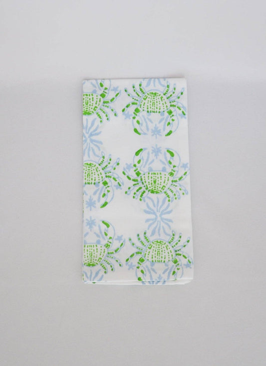 Organic Napkins (set of 4) - King Crab - Uniform Blue & Vine