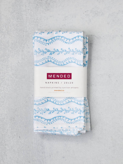 Organic Napkins (set of 4) - Abigail, Uniform Blue by Mended
