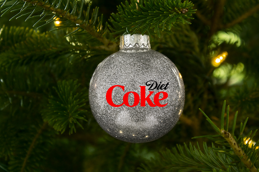brattybloom - Diet Coke | Ornament | Silver Glitter | Plastic | Soda