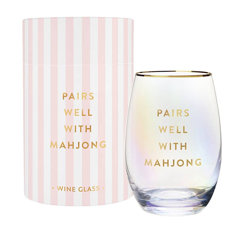 Pairs Well with Mahjong: 17oz, 4.5" H