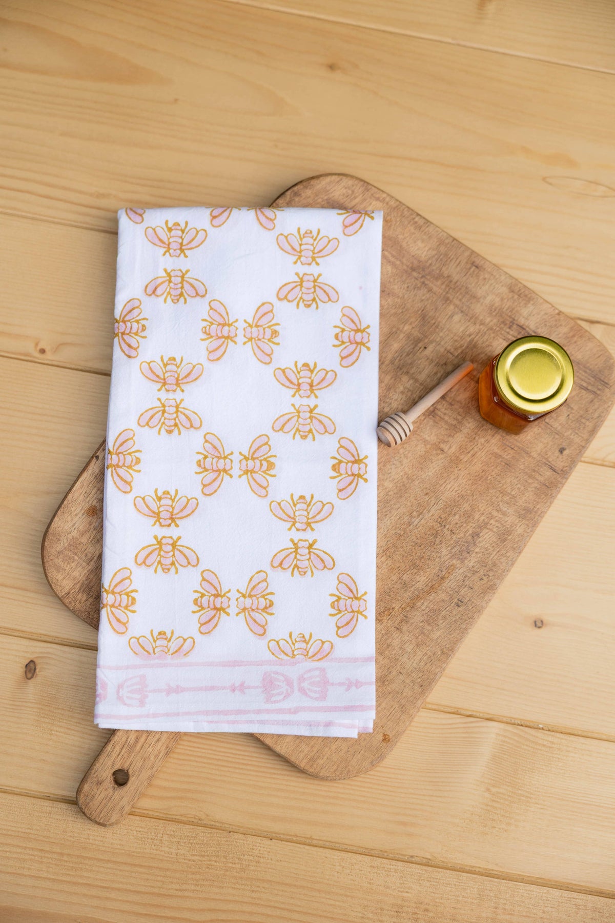 Honeybees - Rose Tea Towel