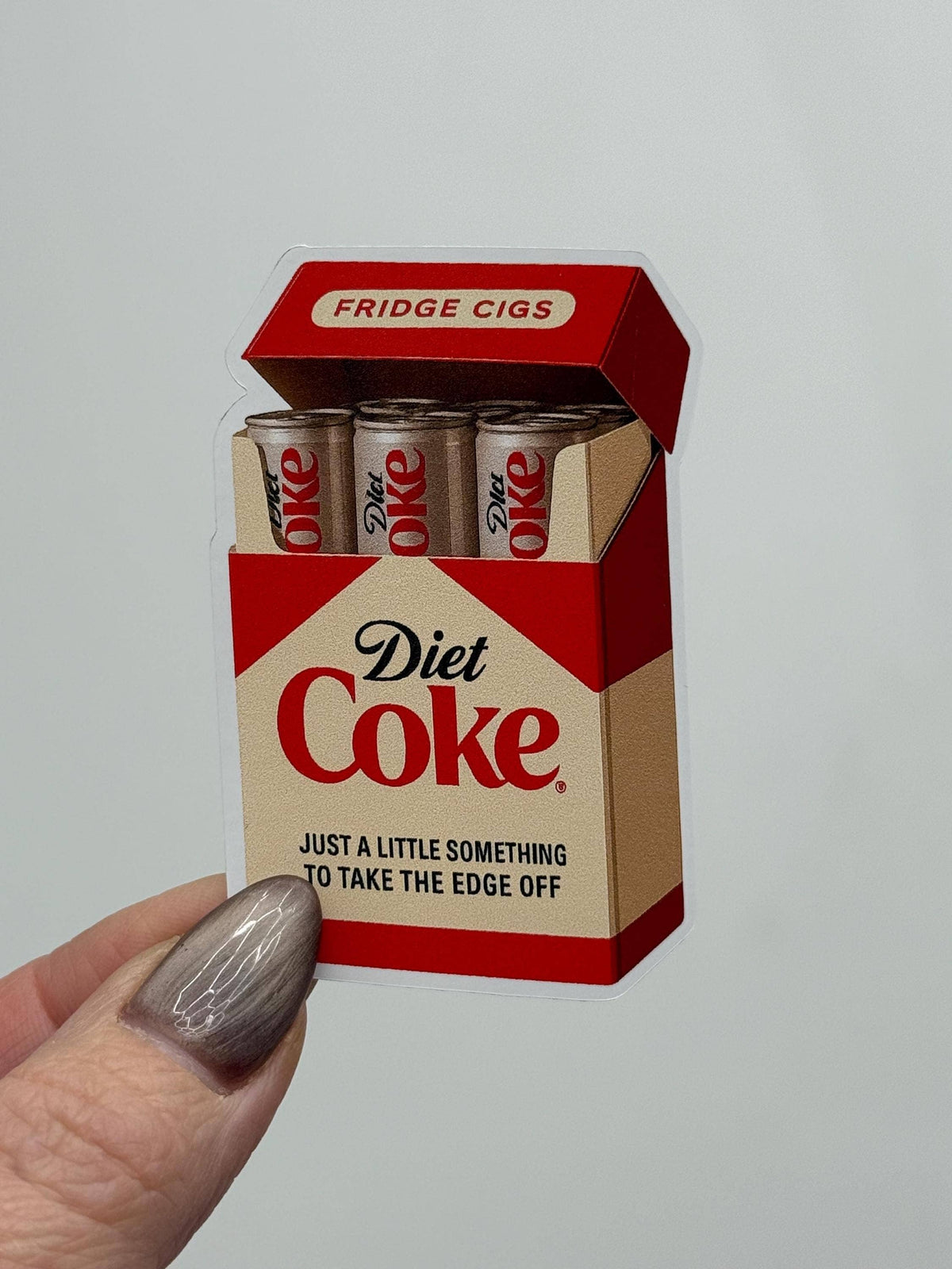 Hello Brand | Sticker My Art - Diet Coke Fridge Cigs Sticker - Matte Vinyl: Vinyl sticker