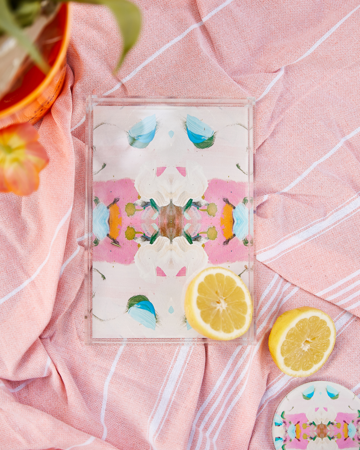 Tart By Taylor - Monets Garden Pink Small Tray | Laura Park Designs x Tart