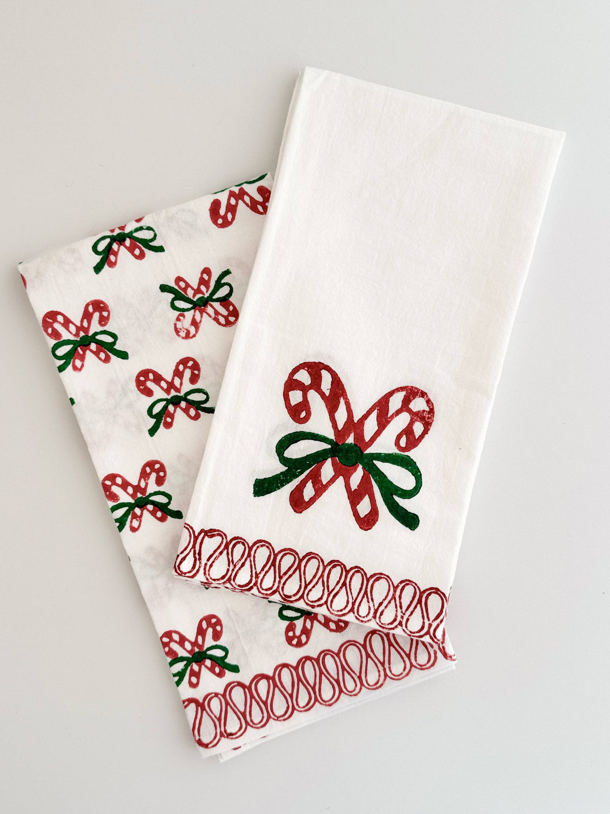 Candy Cane (small), Evergreen & Red