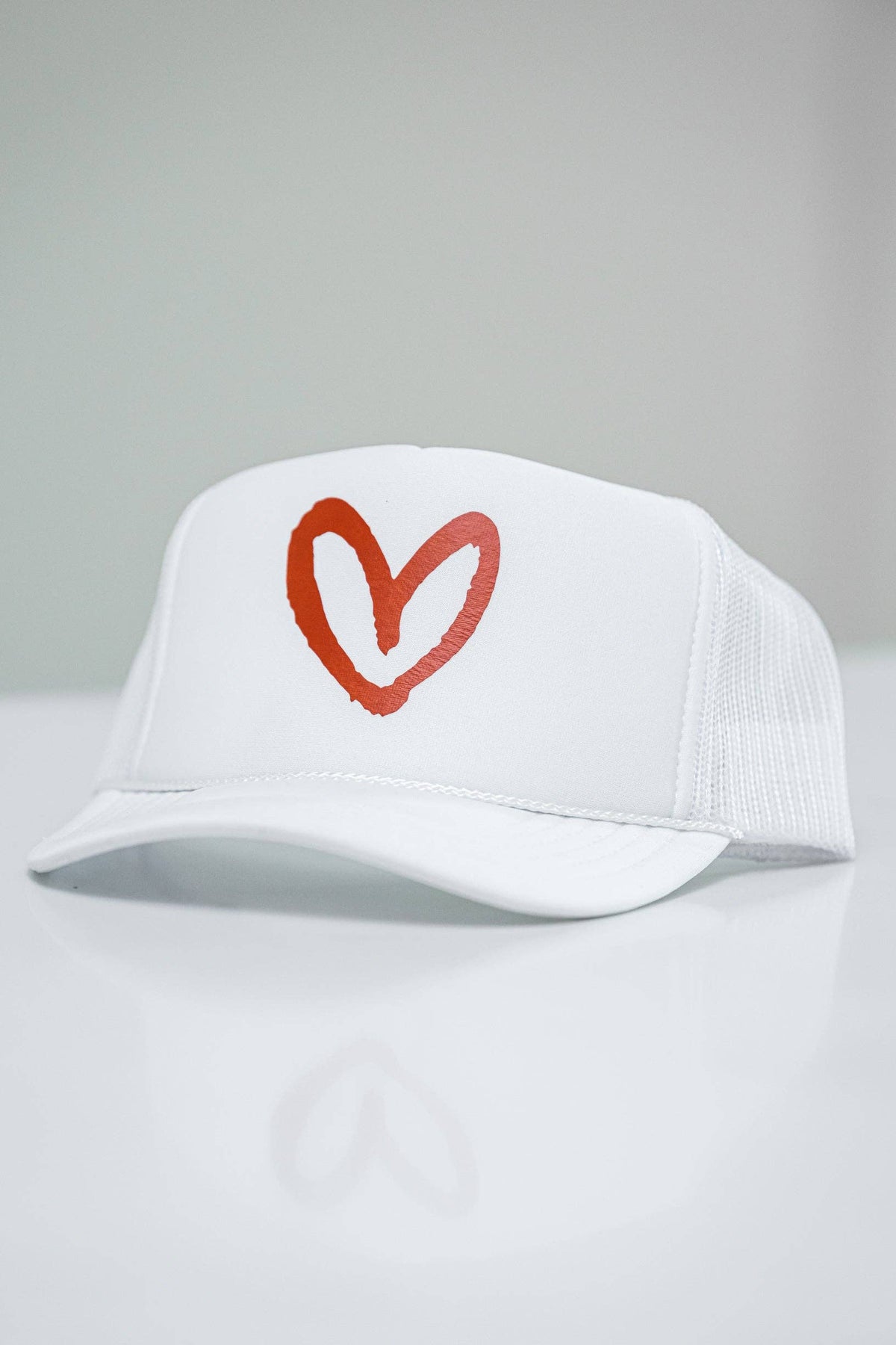 Green House of Shan, INC - Imperfect Heart Trucker Hat - Classic Colorways: Green/Pink