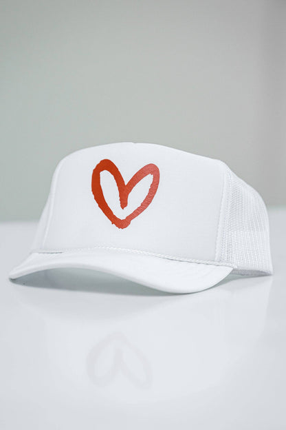 Green House of Shan, INC - Imperfect Heart Trucker Hat - Classic Colorways: Green/Pink