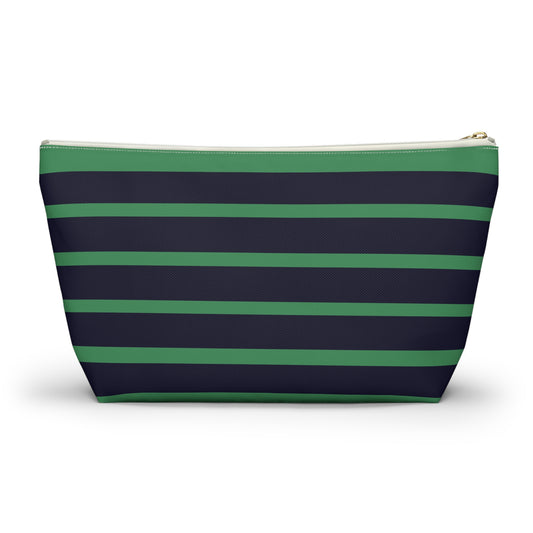 Summer Stripes - Mahjong Tile Bag - Green & Navy