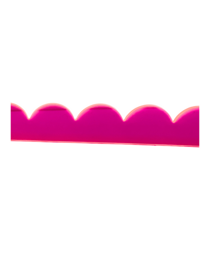 Pink - Set of 4 MM Scallop pushers ONLY. Swap out your colors! - Bright Pink