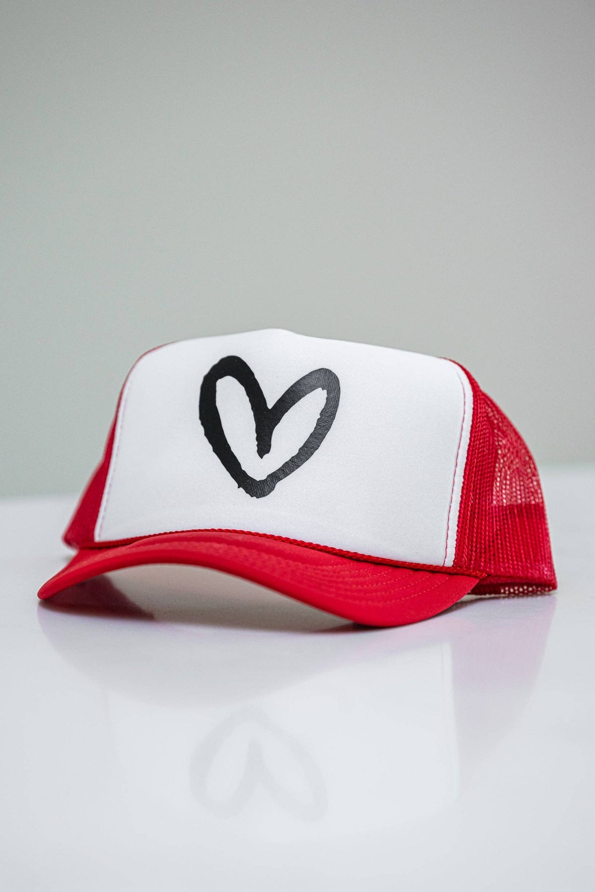 Red/Pink House of Shan, INC - Imperfect Heart Trucker Hat - Classic Colorways: