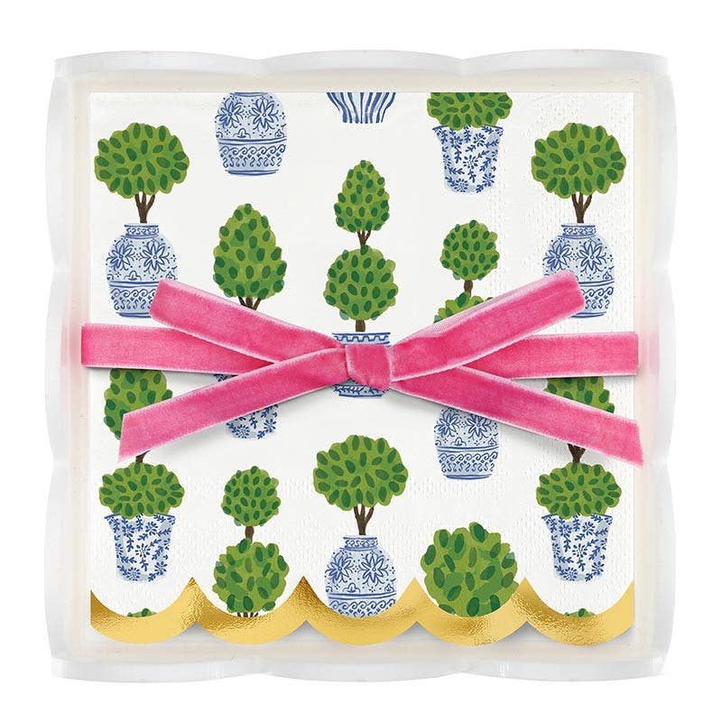 Topiaries - Arcylic Scalloped tray
