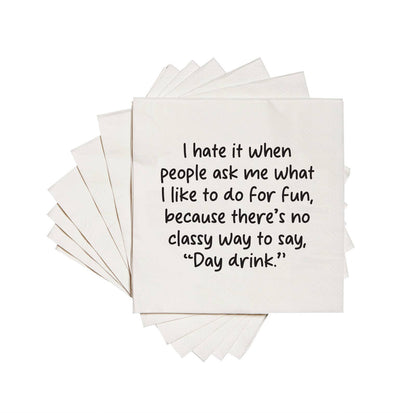 Cocktail Napkins - "…Classy Way to Say Day Drink" - Wh -20Pk