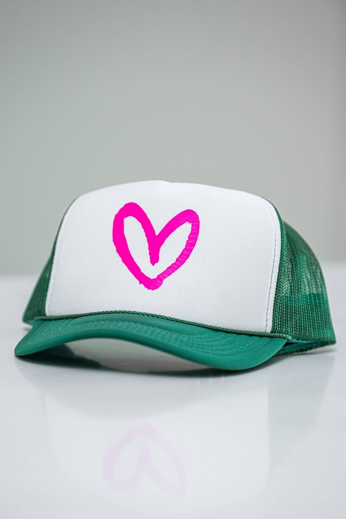 Red/Pink House of Shan, INC - Imperfect Heart Trucker Hat - Classic Colorways: