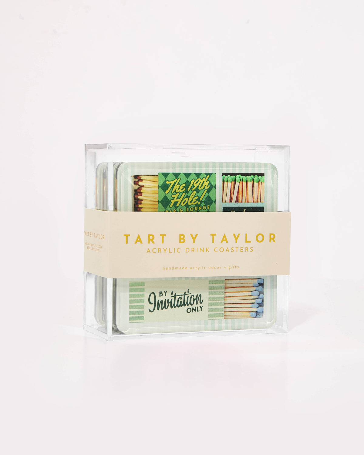 Tart By Taylor - Golf Matchbook Coasters: Boxed Set of 4
