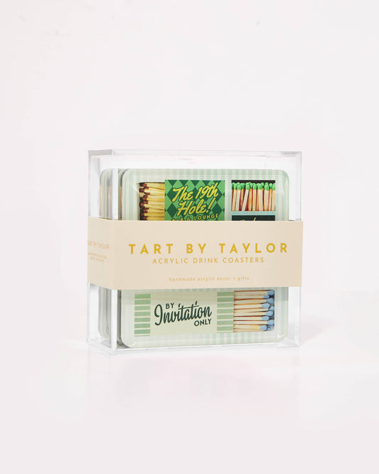 Tart By Taylor - Golf Matchbook Coasters: Boxed Set of 4