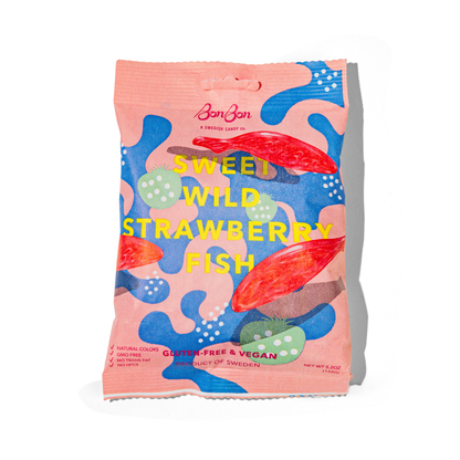 Sweet Wild Strawberry Fish - Swedish Candy 5.2oz (150g)