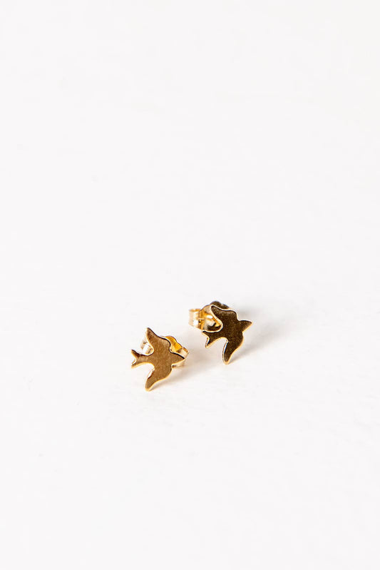 Tiny Sparrow Stud Earrings