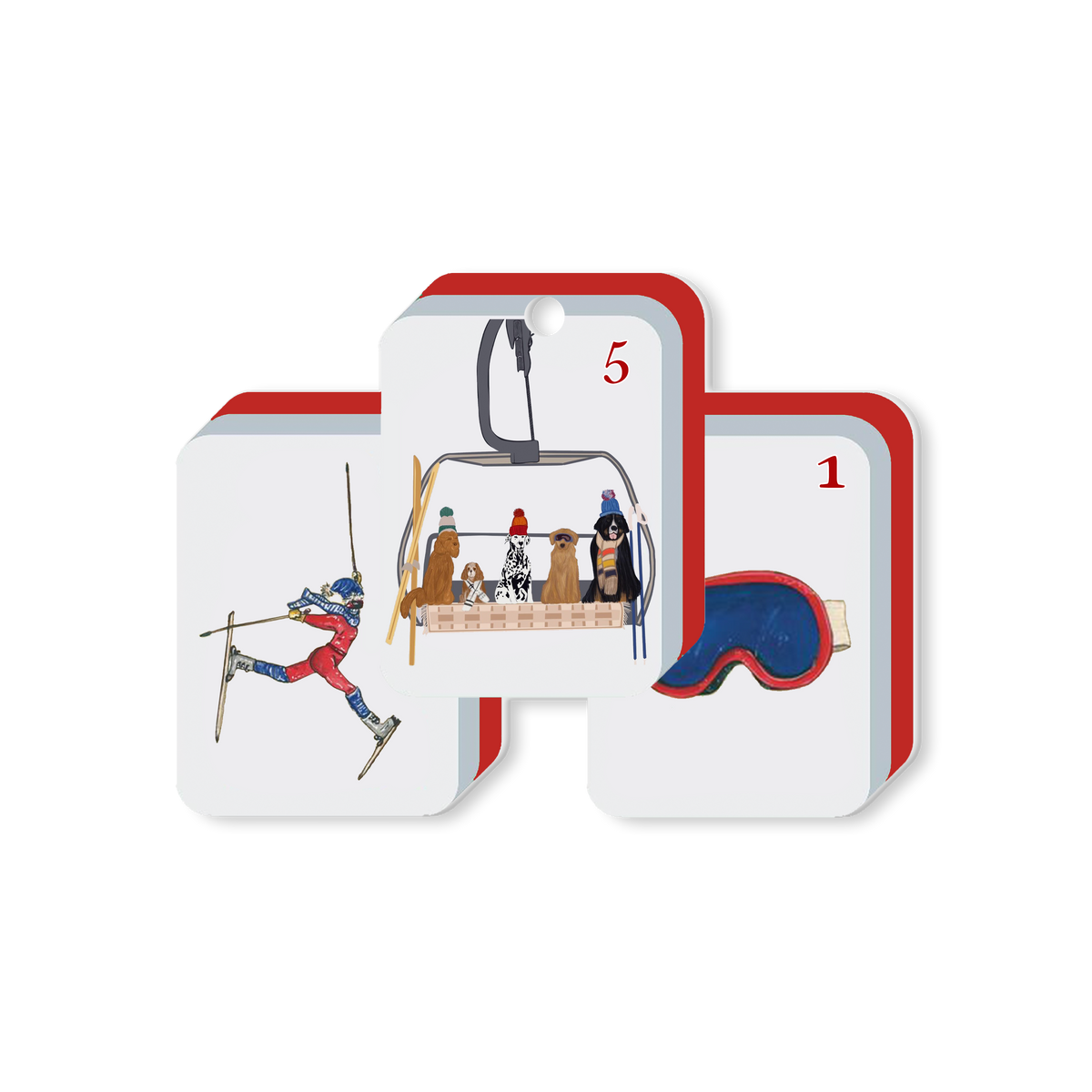 Toss Designs - Ornament- Mahjong SKI