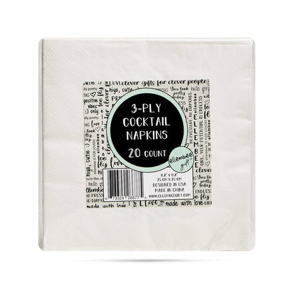 Cocktail Napkins - "Mimosas Nothing But Trouble…" - Wh -20Pk