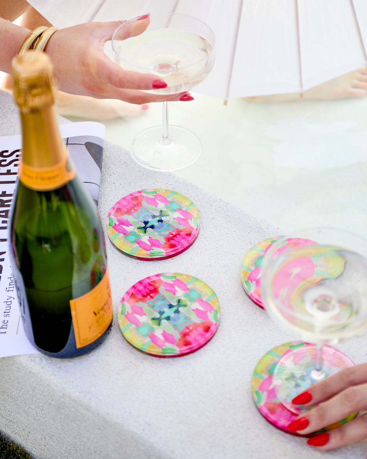 Tart By Taylor - Pink Paradise Coaster | Laura Park Designs x Tart By Taylor: Box Set of 4