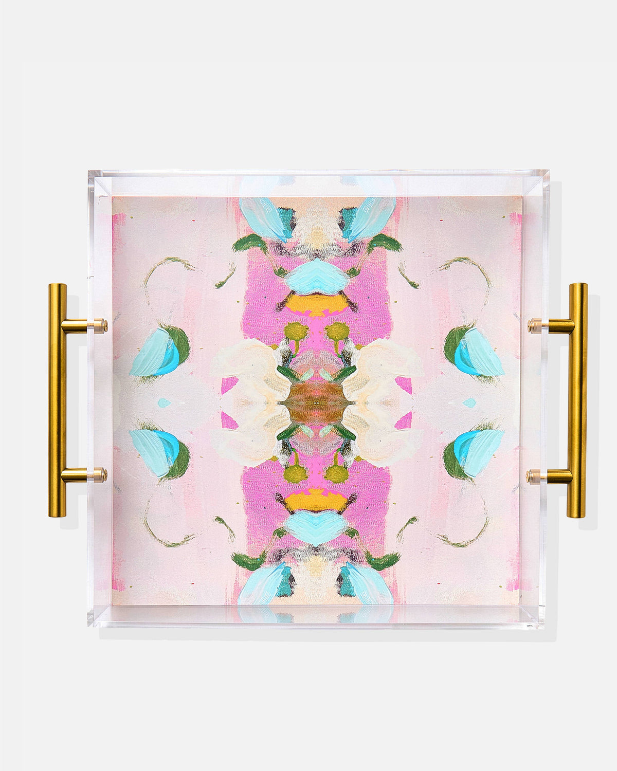 Tart By Taylor - Monets Garden Pink (Laura Park) Acrylic Tray With Gold Handl
