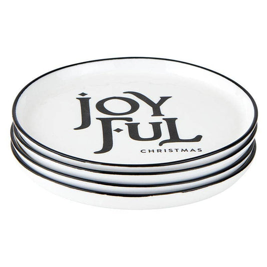 Angle - Holiday Appetizer Plates - Joyful - Set of 4