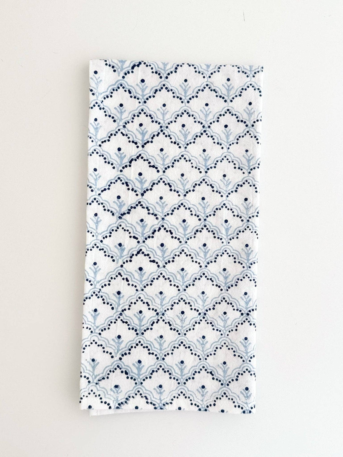 Jaipur, Navy & Uniform Blue Tea Towel