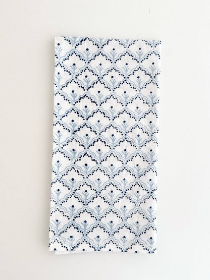 Jaipur, Navy & Uniform Blue Tea Towel