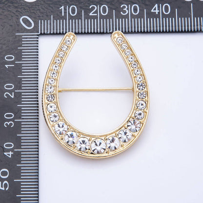 Horseshoe Brooch - Mahjong Gift