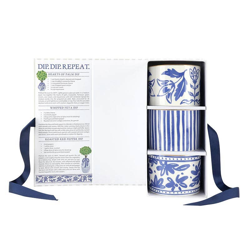 Join Me For a Dip - Set of 3-Santa Barbara Design Studio by Creative Brands - Ceramic Dip Bowl Set -
