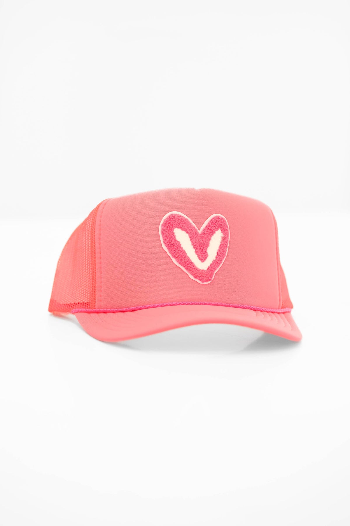 FUZZY PINK PATCH: Royal Blue House of Shan, INC - Imperfect Heart 'Patch' Trucker Hats -