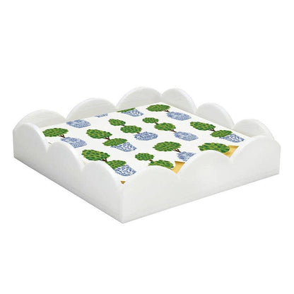 Topiaries - Arcylic Scalloped tray