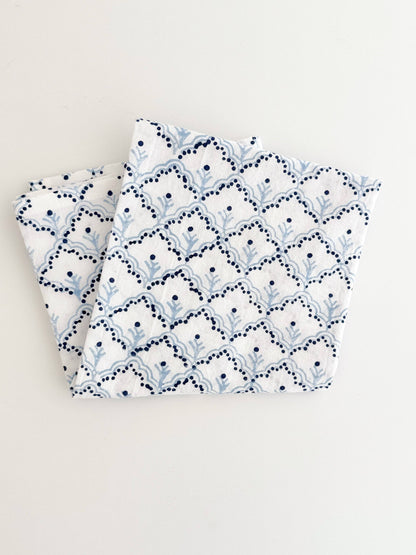 Jaipur, Navy & Uniform Blue Tea Towel