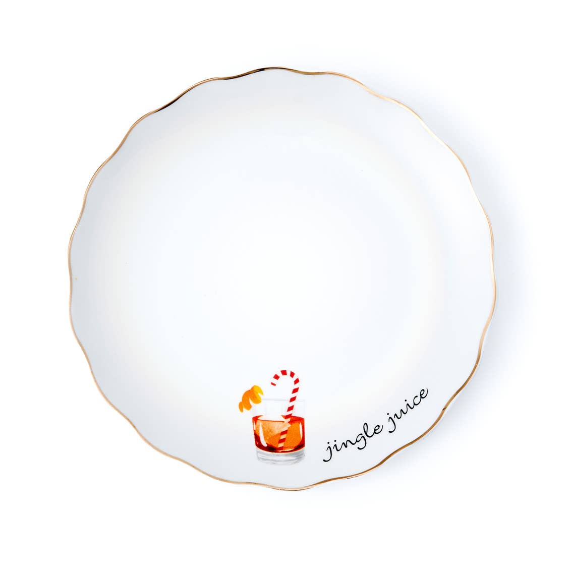 Godinger - Set of Six Holidays Cheers Appetizer Plates