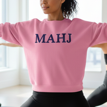 Embroidered Mahj Women’s Organic Crew Neck Sweatshirt